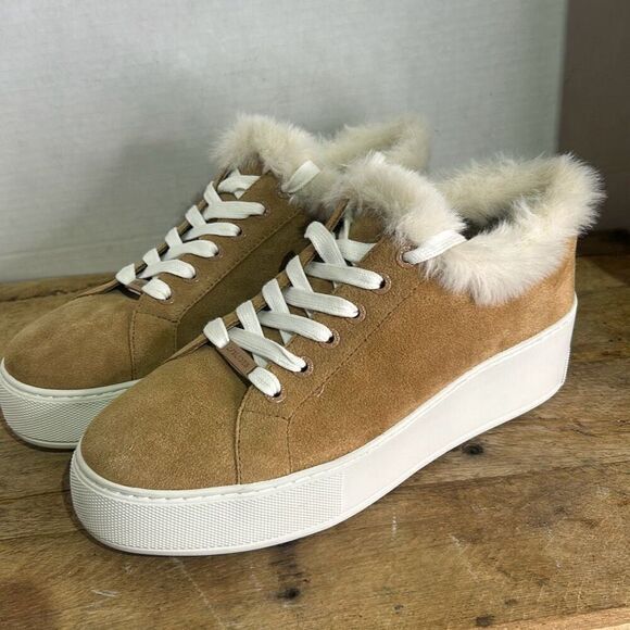 J/SLIDES - MELLIA SUEDE‎ SNEAKERS platform comfort insoles - Picture 1 of 7
